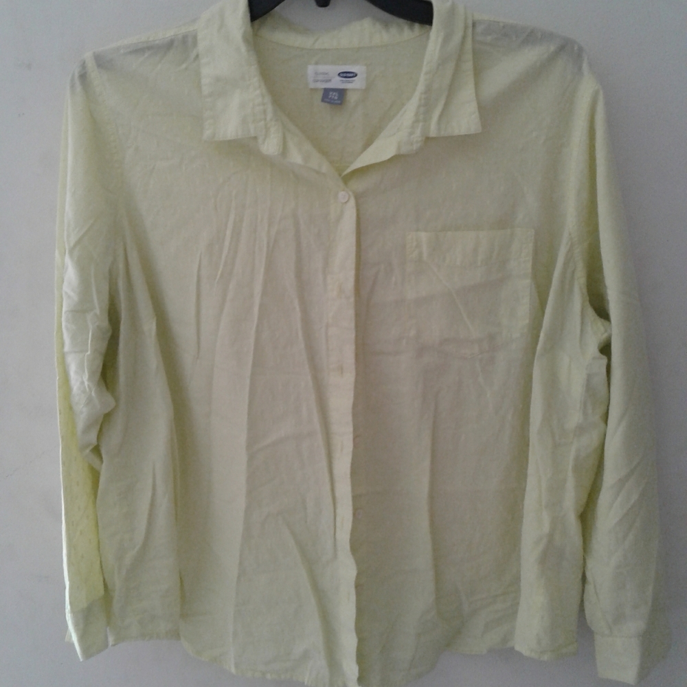 Old Navy XXL Neon Green Buttondown